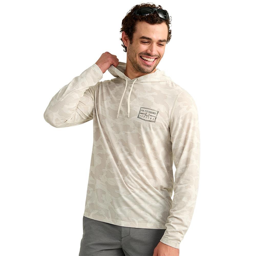 Huk Drift Performance Hoodie Long Sleeve Shirt Silver Birch Camo XL - Precision Shot Firearms