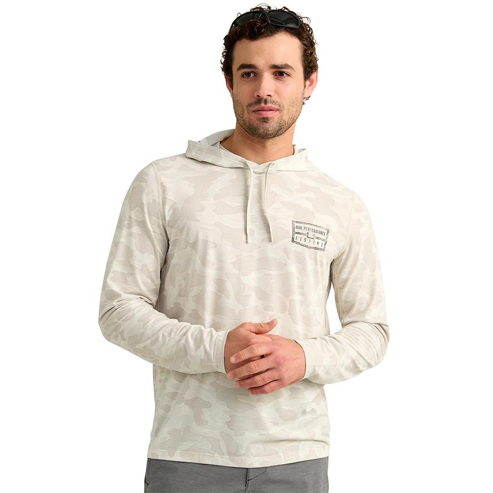 Huk Drift Performance Hoodie Long Sleeve Shirt Silver Birch Camo XL - Precision Shot Firearms