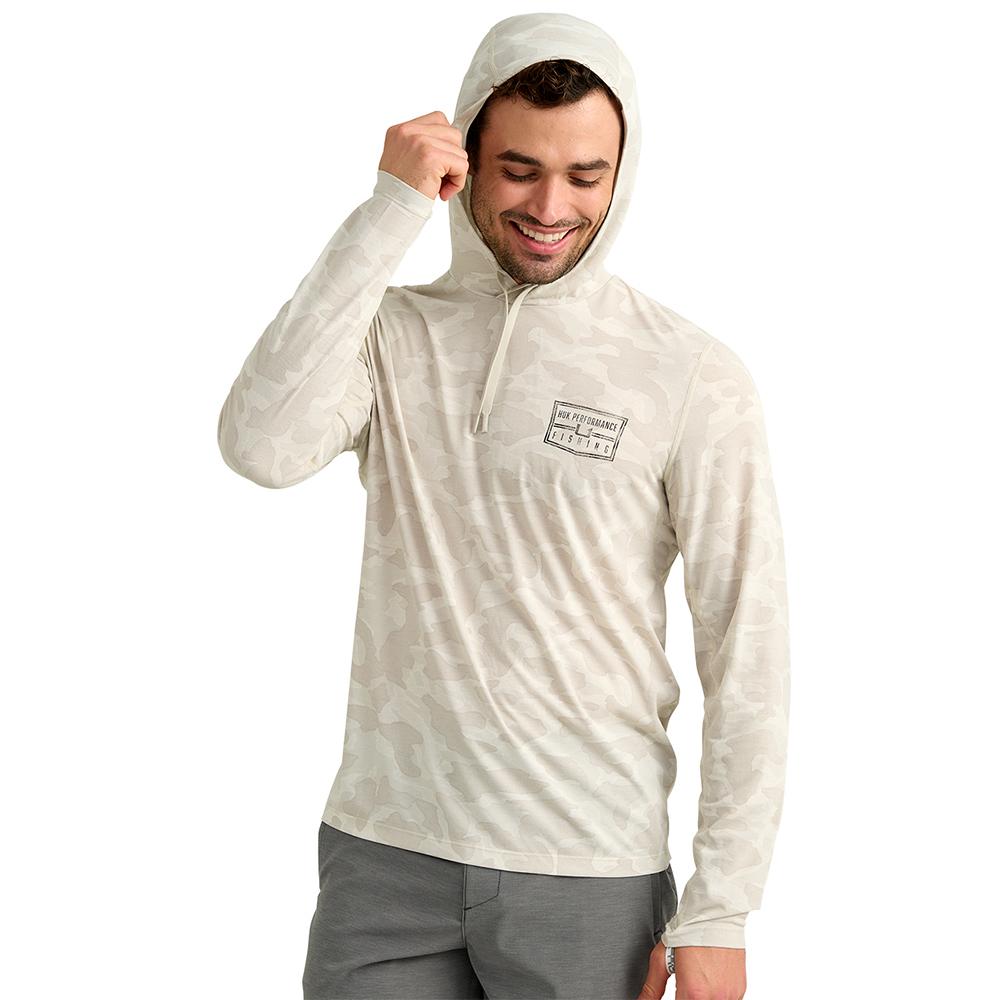 Huk Drift Performance Hoodie Long Sleeve Shirt Silver Birch Camo 2XL - Precision Shot Firearms
