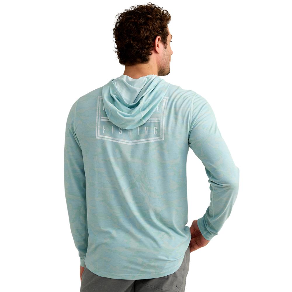 Huk Drift Performance Hoodie Long Sleeve Shirt Heron Blue 2XL - Precision Shot Firearms