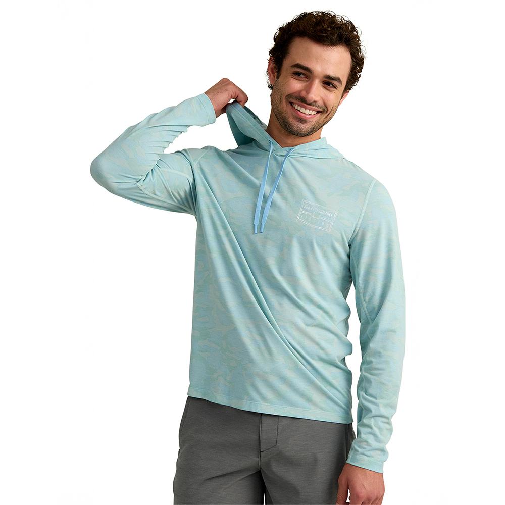 Huk Drift Performance Hoodie Long Sleeve Shirt Heron Blue 2XL - Precision Shot Firearms