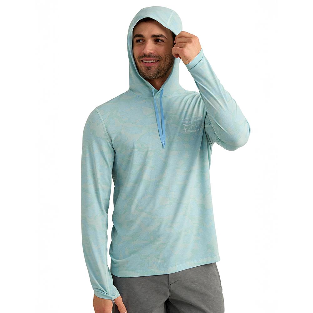 Huk Drift Performance Hoodie Long Sleeve Shirt Heron Blue 2XL - Precision Shot Firearms