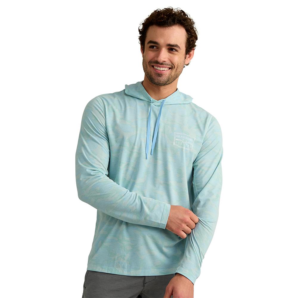 Huk Drift Performance Hoodie Long Sleeve Shirt Heron Blue 2XL - Precision Shot Firearms