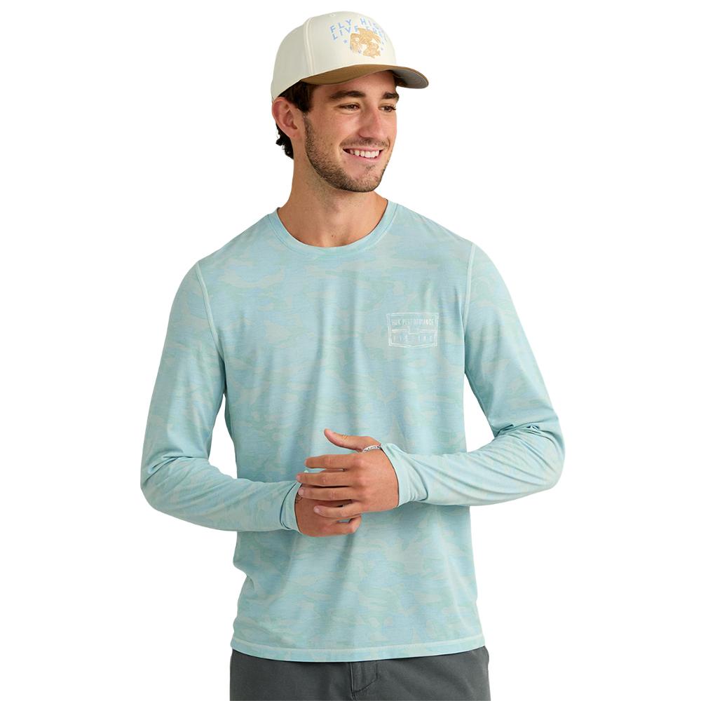 Huk Drift Performance Long Sleeve Shirt Heron Blue L - Precision Shot Firearms