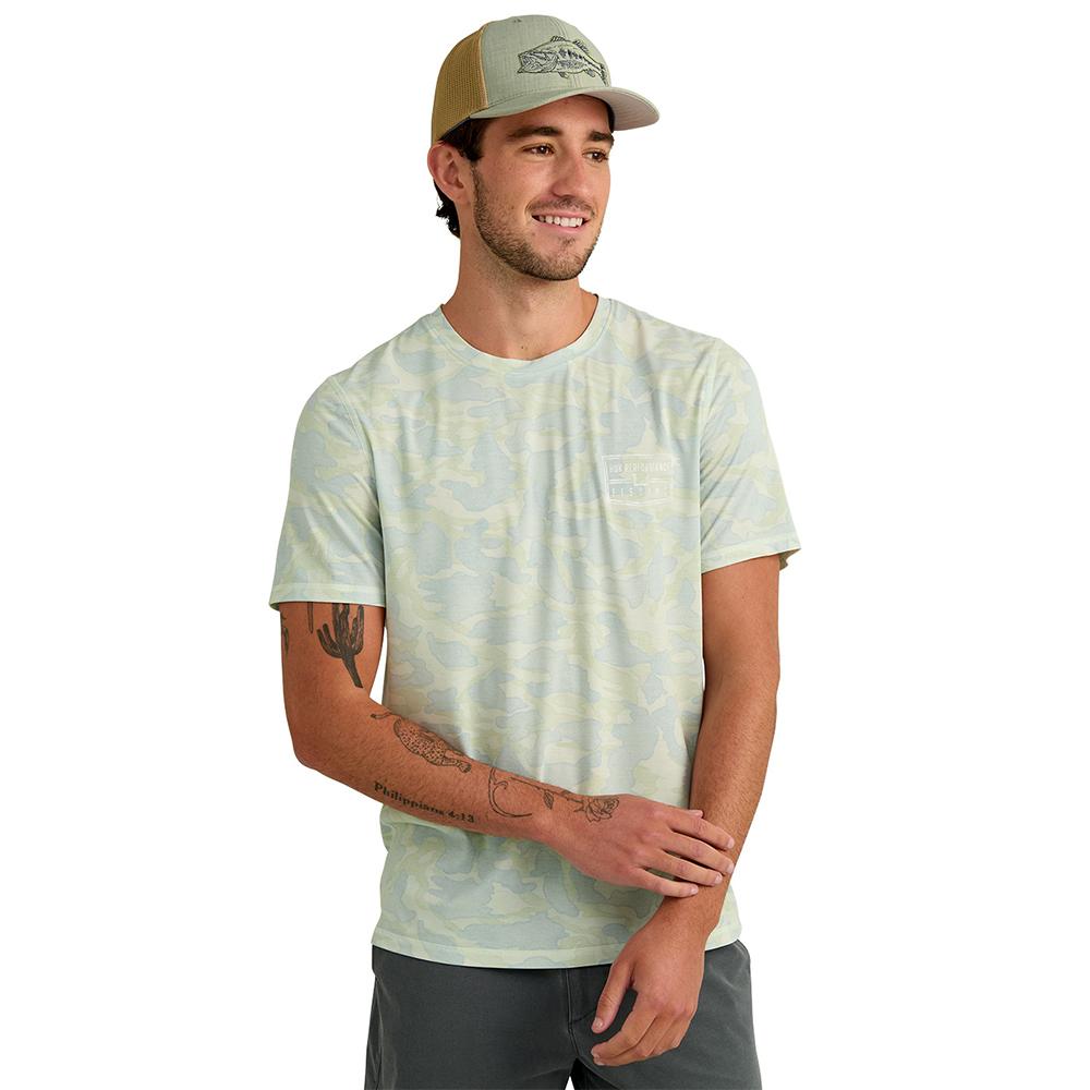 Huk Drift Performance Short Sleeve Shirt Pale Algae Camo 2XL - Precision Shot Firearms