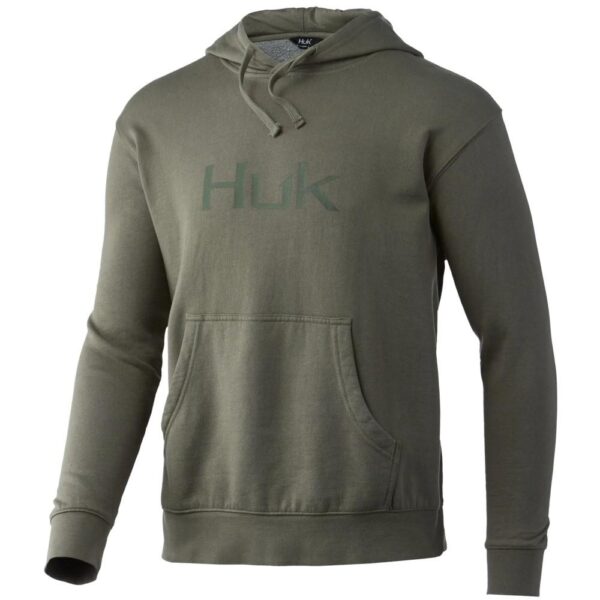 Huk Logo Cotton Hoodie Moss S - Precision Shot Firearms