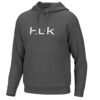 Huk Huk'd Up Logo Long Sleeve Hoodie Volcanic Ash S - Precision Shot Firearms