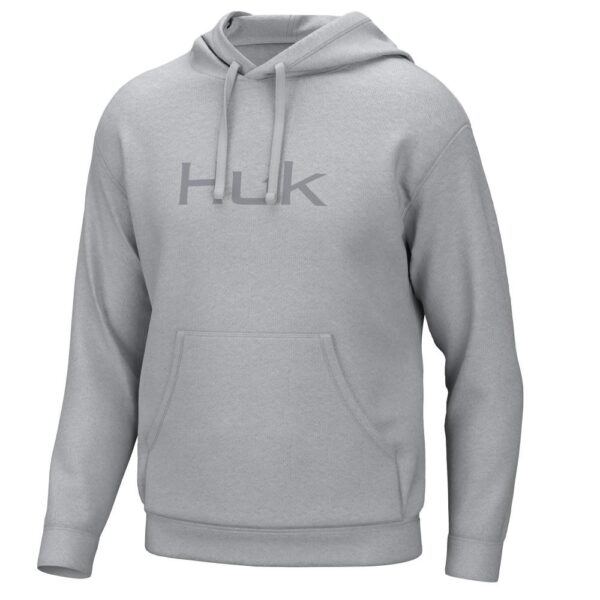 Huk Huk'd Up Logo Long Sleeve Hoodie Harbor Mist XL - Precision Shot Firearms