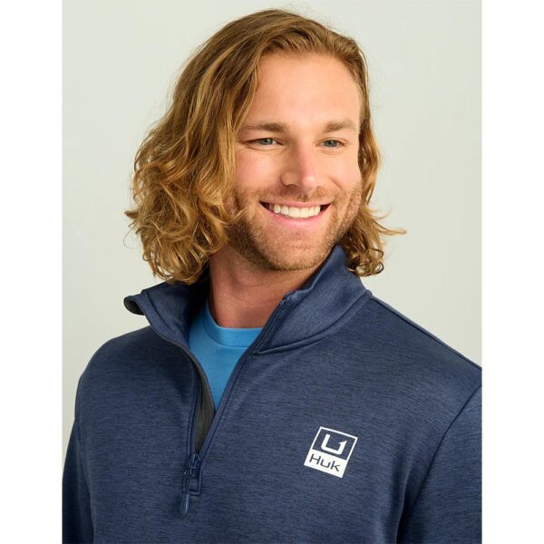 Huk Coldfront & Performance 1/4 Zip Long Sleeve Shirt Naval Academy Heather 2XL - Precision Shot Firearms