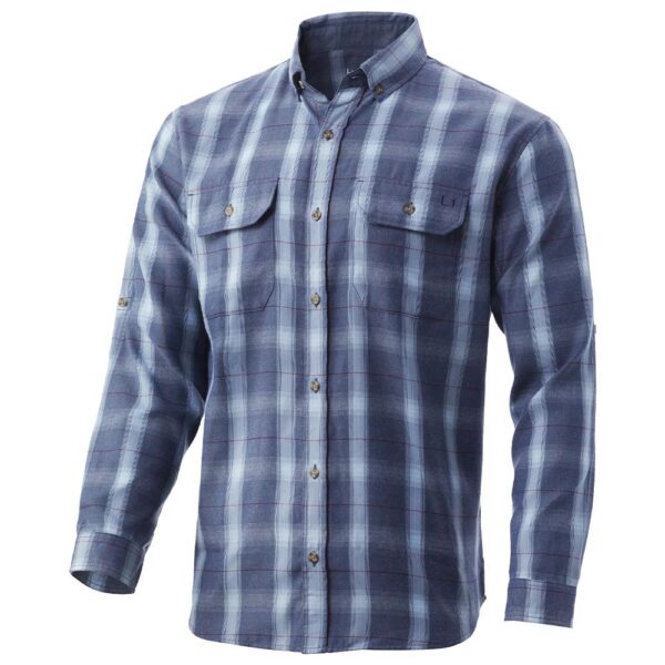 HUK MAVERICK FISHING FLANNEL SARGASSO SEA L - Precision Shot Firearms