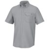Huk Tide Point Short Sleeve Button Up Shirt Harbor Mist S - Precision Shot Firearms