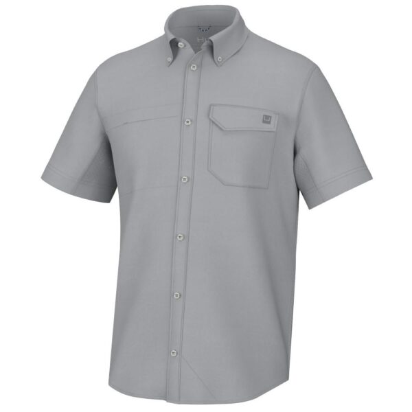 Huk Tide Point Short Sleeve Button Up Shirt Harbor Mist 2XL - Precision Shot Firearms