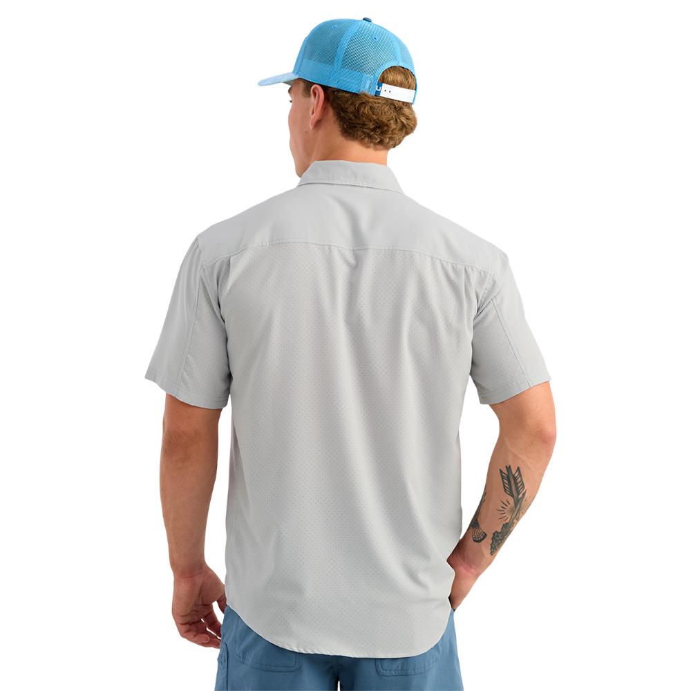 Huk Tide Point Short Sleeve Button Down Shirt Seagull 2XL - Precision Shot Firearms