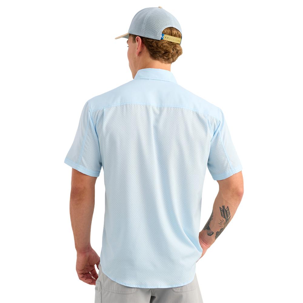 Huk Tide Point Short Sleeve Button Down Shirt Coastal Drift 2XL - Precision Shot Firearms