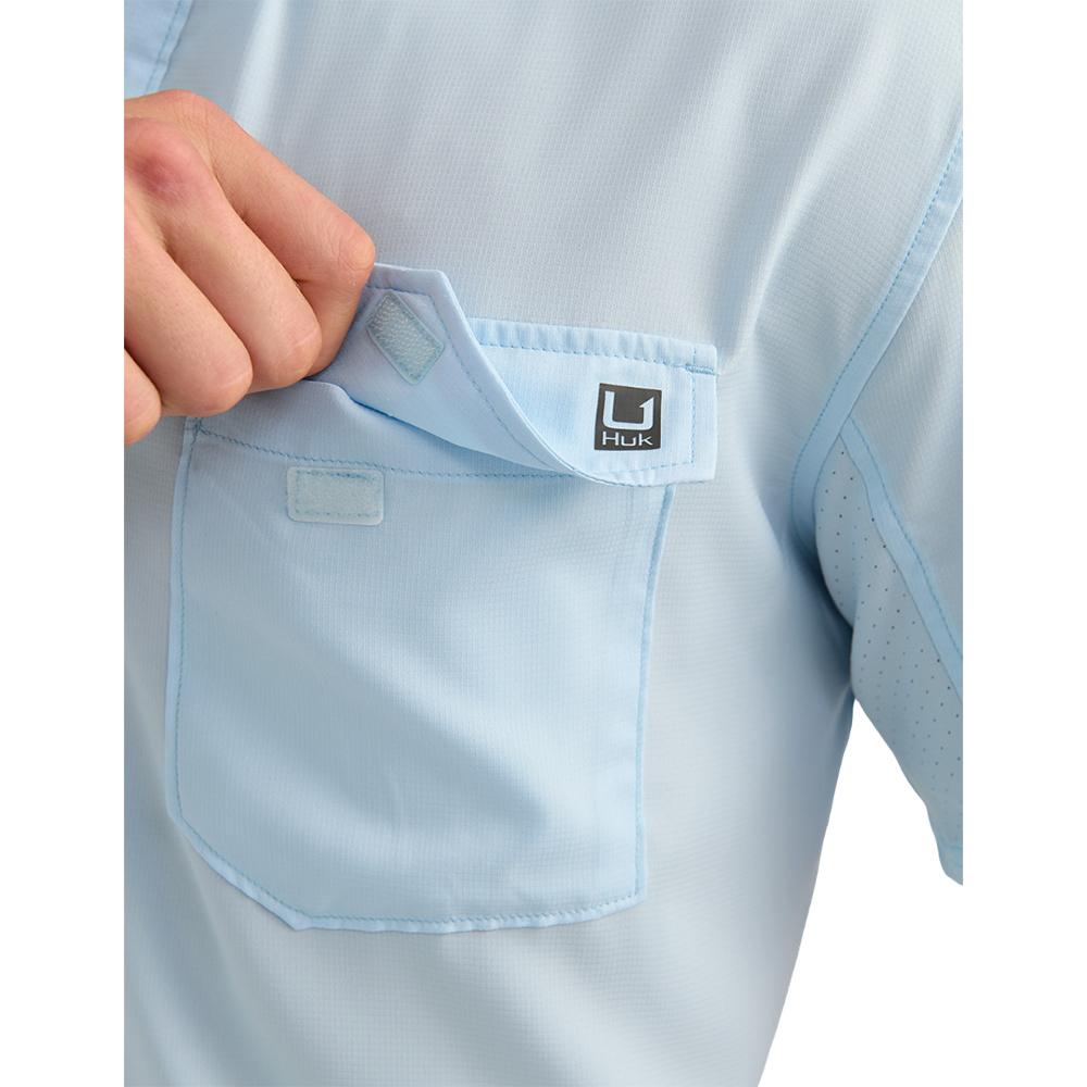 Huk Tide Point Short Sleeve Button Down Shirt Coastal Drift 2XL - Precision Shot Firearms