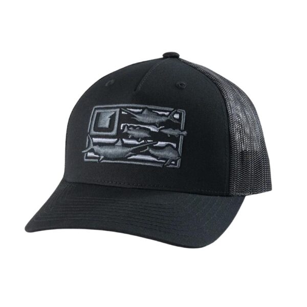 Huk Trophy Flag Trucker Hat Black - Precision Shot Firearms