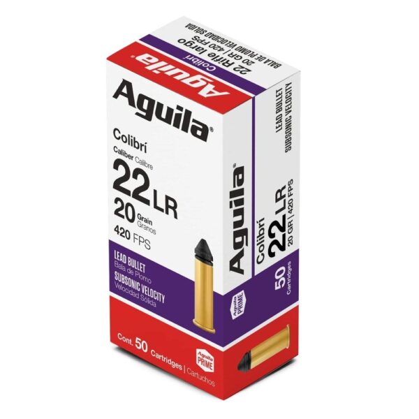 Aguila Colibri Powderless Rimfire Ammunition .22 CB 20 gr 420 fps 50/ct - Precision Shot Firearms
