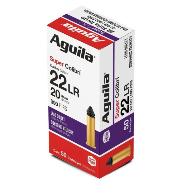 Aguila Super Colibri Rimfire Ammuntion .22 CB 20 gr 590 fps 50/ct - Precision Shot Firearms