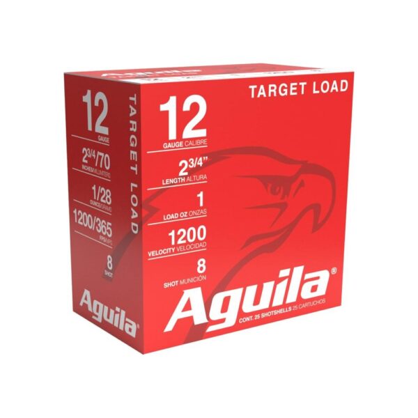 Aguila Target Shotshells 12 ga 2-3/4" 1oz 1200 fps #8 25/ct - Precision Shot Firearms