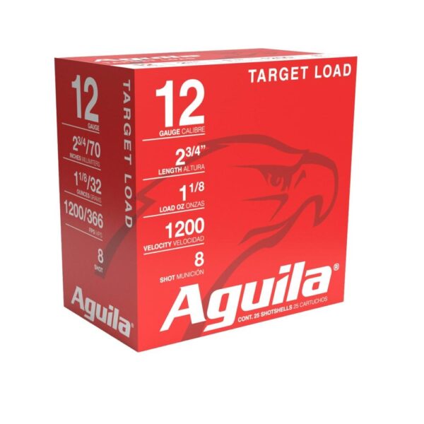 Aguila Heavy Target Shotshells 12 ga 2-3/4" 1-1/8oz 1200 fps #8 25/ct - Precision Shot Firearms