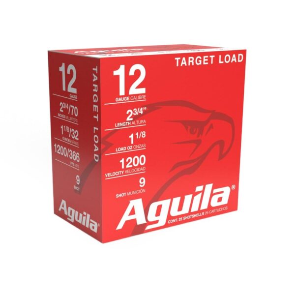 Aguila Heavy Target Shotshells 12 ga 2-3/4" 1-1/8oz 1200 fps #9 25/ct - Precision Shot Firearms