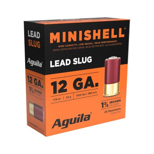 Aguila Minishell Shotshells 12ga 1-3/4 5/8oz 1300fps Slug 25/ct - Precision Shot Firearms