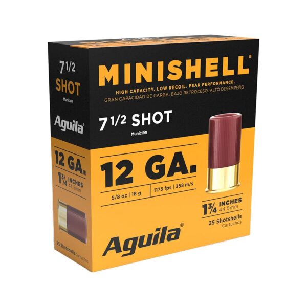 Aguila Minishell Shotshells 12ga 1-3/4" 5/8oz 1200 fps #7.5 25/ct - Precision Shot Firearms