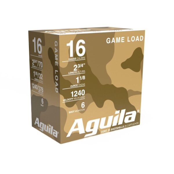 Aguila High Velocity Shotshells 16 ga 2-3/4" 1-1/8oz 1240 fps #6 25/ct - Precision Shot Firearms