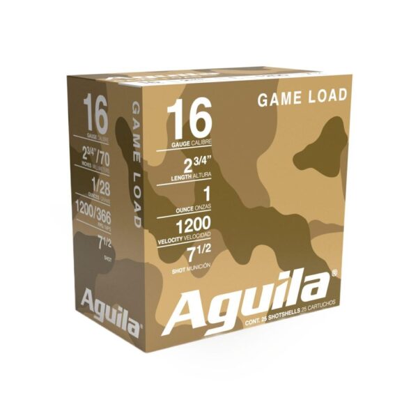 Aguila High Velocity Shotshells 16 ga 2-3/4" 1oz 1200 fps #7.5 25/ct - Precision Shot Firearms