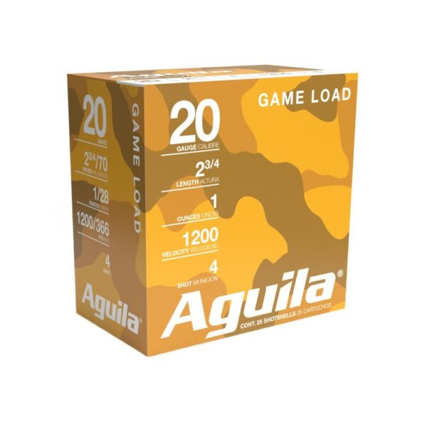 Aguila High Velocity Shotshells 20 ga 2-3/4" 1oz 1220 fps #4 25/ct - Precision Shot Firearms