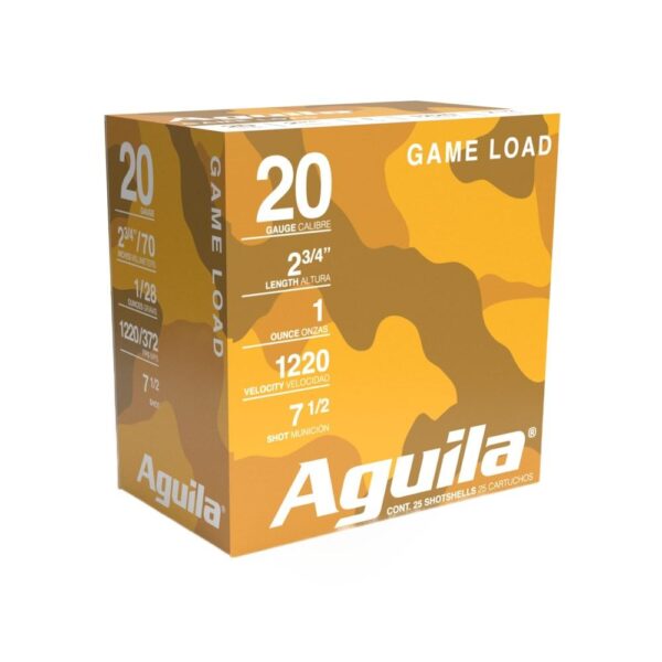 Aguila High Velocity Shotshells 20 ga 2-3/4" 1oz 1220 fps #7.5 25/ct - Precision Shot Firearms