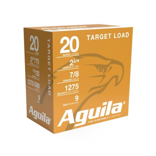 Aguila Target Shotshells 20 ga 2-3/4" 7/8oz 1275 fps #9 25/ct - Precision Shot Firearms
