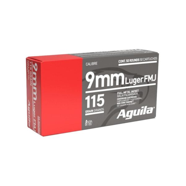 Aguila Handgun Ammuntion 9mm Luger 115 gr FMJ 1150 fps 50/ct - Precision Shot Firearms
