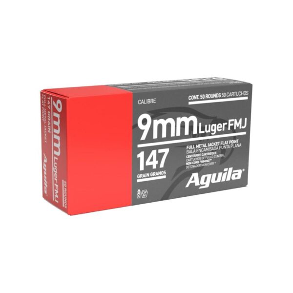 Aguila Handgun Ammuntion 9mm Luger 147 gr FMJFP 950 fps 50/ct - Precision Shot Firearms