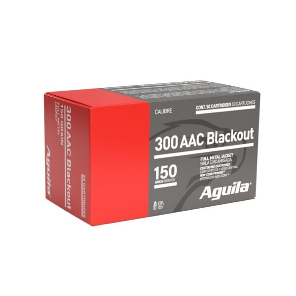 Aguila Rifle Ammunition .300 AAC Blackout 150 gr FMJ 1960 fps 50/ct - Precision Shot Firearms