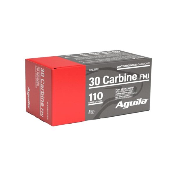Aguila Rifle Ammunition .30 Carbine 110 gr FMJ 1990 fps 50/ct - Precision Shot Firearms
