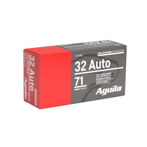 Aguila Handgun Ammuntion .32 Auto 71 gr FMJ 905 fps 50/ct - Precision Shot Firearms