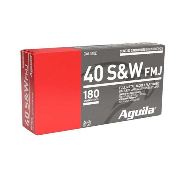 Aguila Handgun Ammunition .40 S&W 180 gr FMJ 1050 fps 50/ct - Precision Shot Firearms