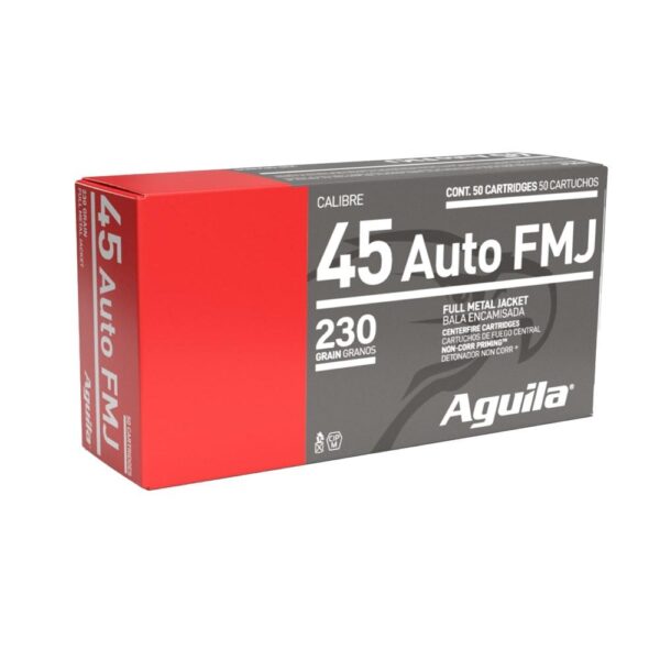 Aguila Handgun Ammuntion .45 Auto 230 gr FMJ 830 fps 50/ct - Precision Shot Firearms