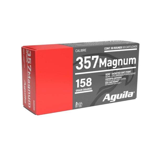 Aguila Handgun Ammuntion .357 Mag 158 gr SJSP 1545 fps 50/ct - Precision Shot Firearms