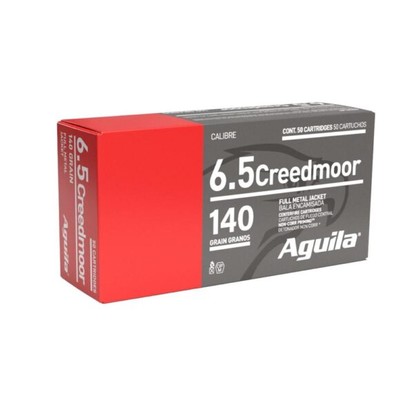 Aguila Rifle Ammunition 6.5 Creedmoor 140 gr FMJBT 2600 fps 20/ct - Precision Shot Firearms