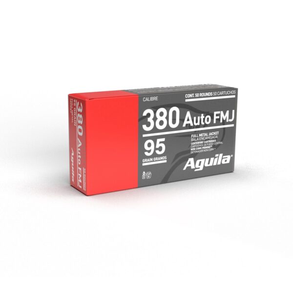 Aguila Handgun Ammunition .380 Auto 95gr FMJ 945 fps 50/ct - Precision Shot Firearms