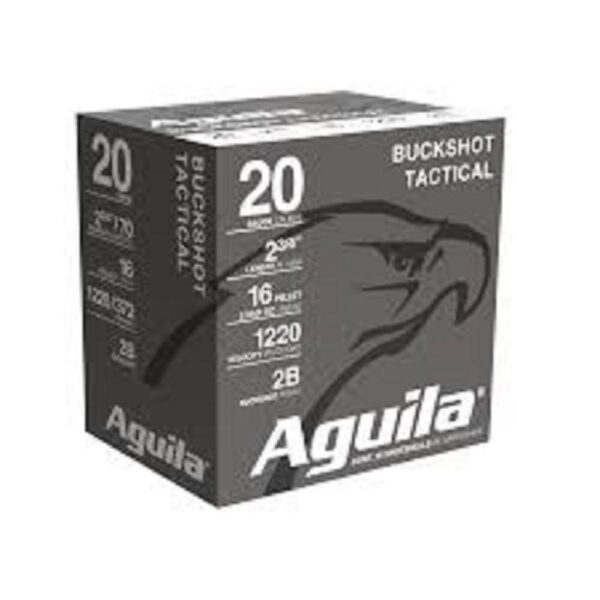 Aguila Hunting Shotshells 20 ga 2-3/4" 1oz 1220 fps #2 Buck 25/ct - Precision Shot Firearms