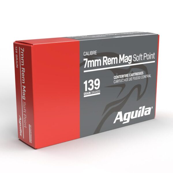 Aguila Rifle Ammunition 7mm Rem Mag 139 gr SP 3140 fps 20/ct - Precision Shot Firearms