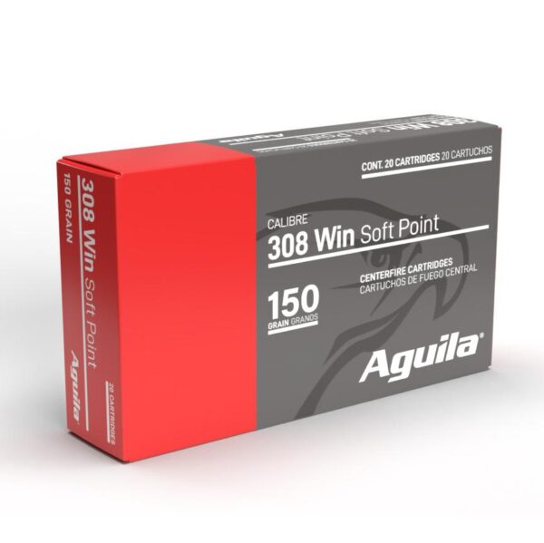 Aguila Rifle Ammunition 308 Win 150gr SP 2810 fps 20/ct - Precision Shot Firearms