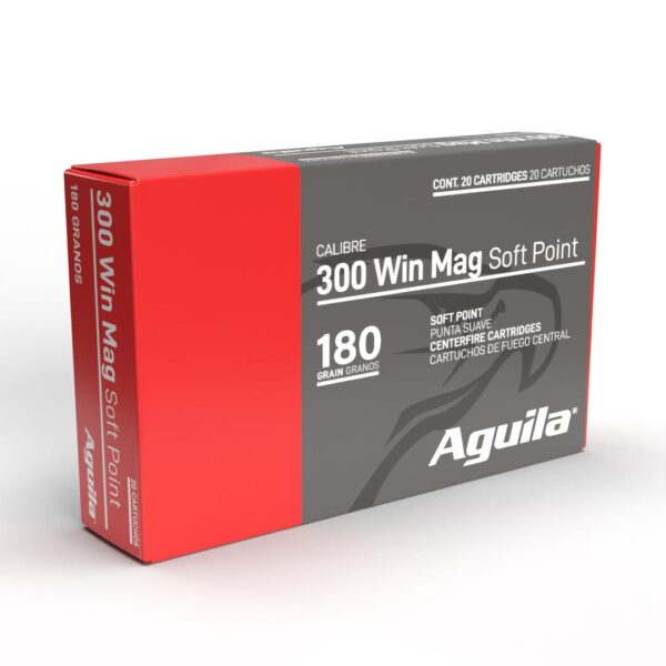 Aguila Rifle Ammunition 300 Win Mag 180gr SP 2950 fps 20/ct - Precision Shot Firearms