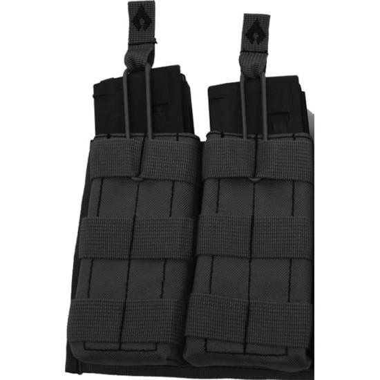 Advance Warrior Solutions Open Top Double Mag Pouch Black - Precision Shot Firearms