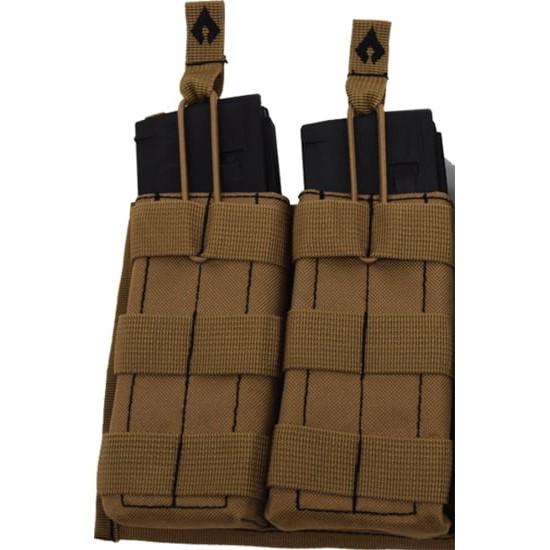 Advance Warrior Solutions Open Top Double Mag Pouch Tan - Precision Shot Firearms