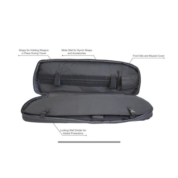 Advance Warrior Solutions Frame 36" Rifle Case with Backpack Strap Black with Grey - Precision Shot Firearms