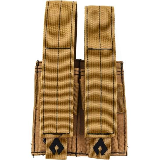 Advance Warrior Solutions Pistol Double Mag Pouch Tan - Precision Shot Firearms